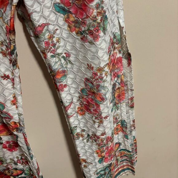 Becca by Rebecca Virtue Floral Crochet Lace Slit Wide Leg Swim Cover Size Small - Picture 4 of 10